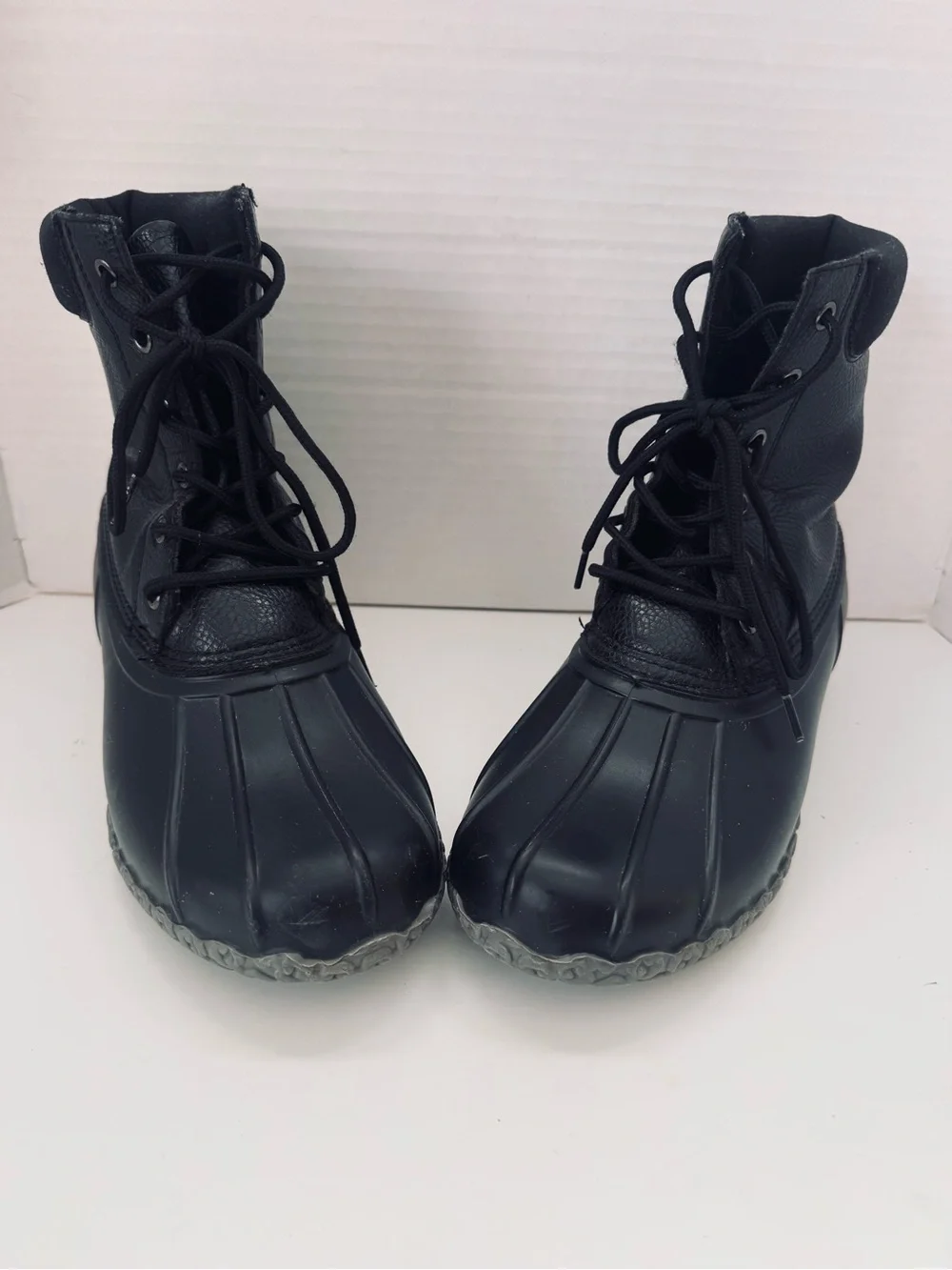 Weatherproof Vintage Men’s Adam II Black Waterproof Duck Boots Size 9M